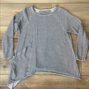 Calvin Klein Performance Black and White Striped Sweatshirt